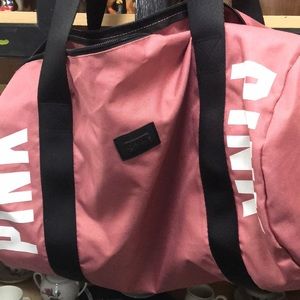 Pink mini duffel bag